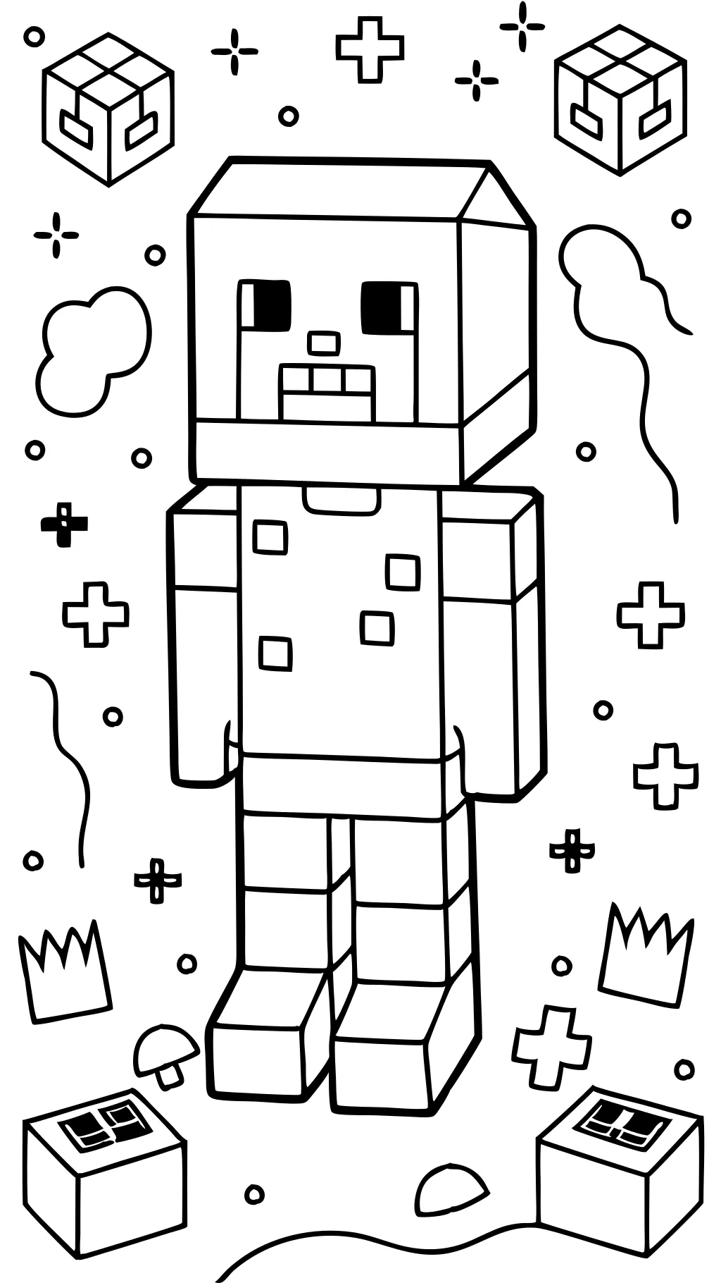 coloriage minecraft coloriage